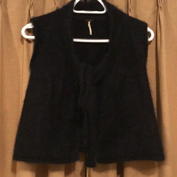 Free people XS black angora sweater - Picture 1 of 4